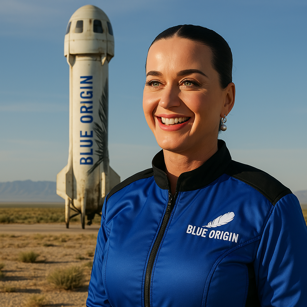 Katy Perry dans l’espace avec Blue Origin : un vol 100% féminin historique